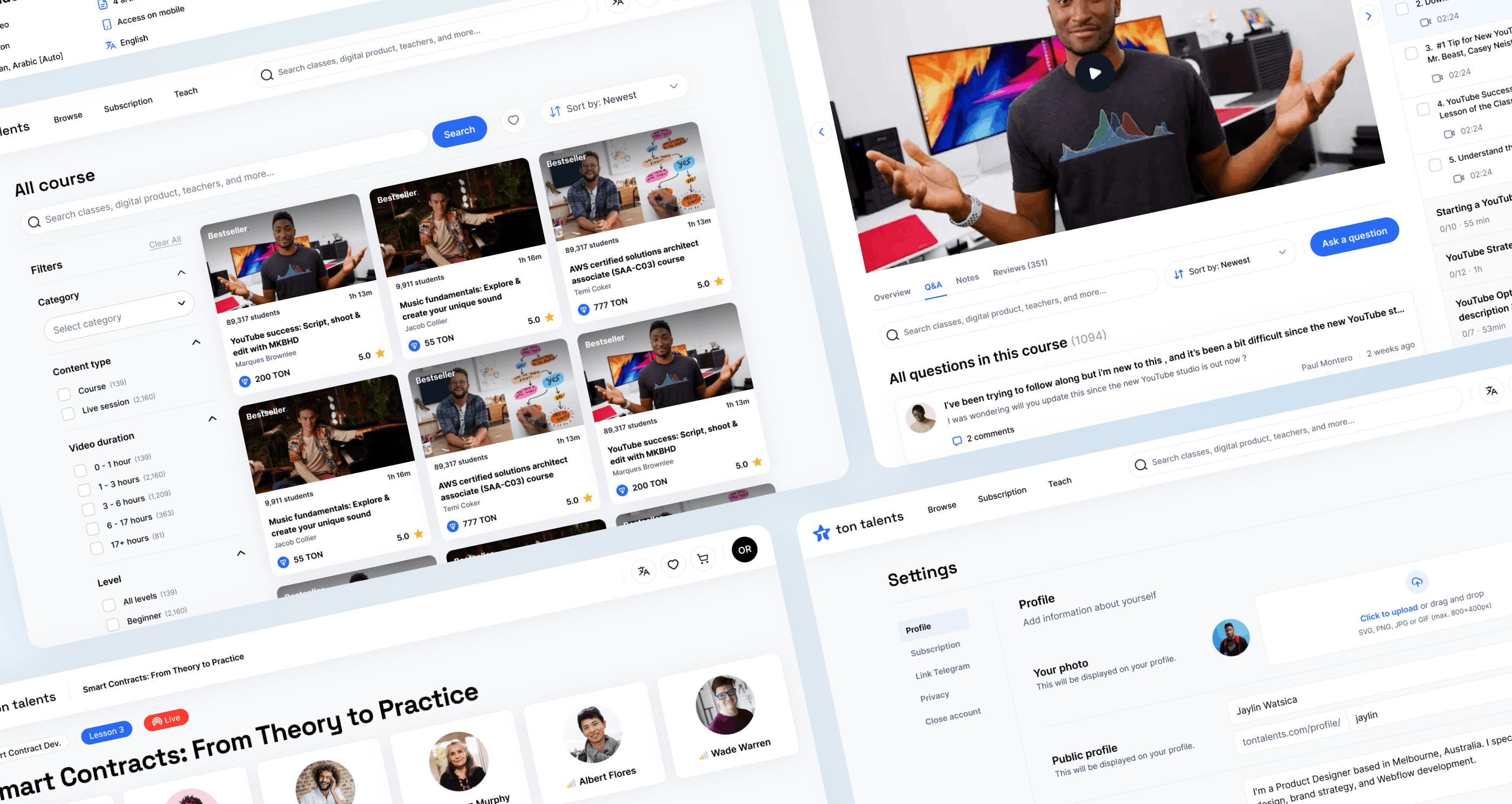 TON Talents — Course page