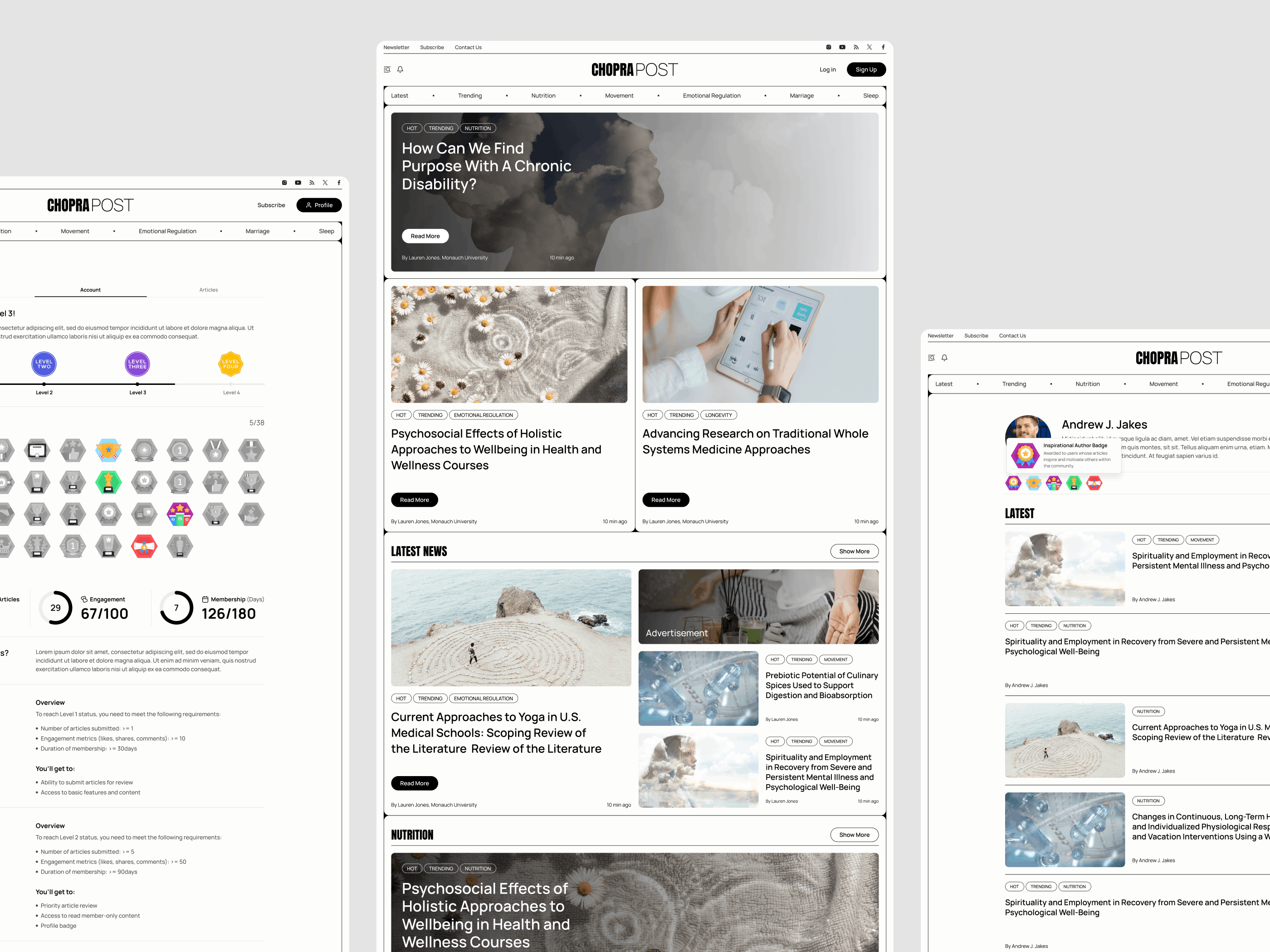 Chopra Post — Homepage